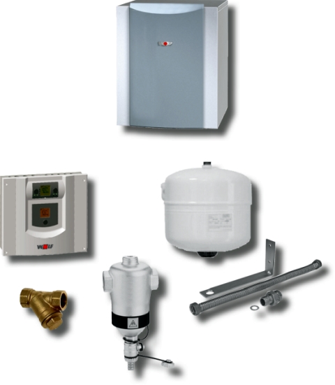Wolf Paket- Wärmepumpe BWS-1-06 mit Wärmepumpen- Manager WPM-1