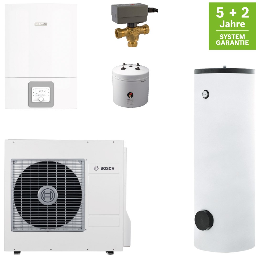 Junkers/Bosch CS312, Split Luft/Wasser- Wärmepumpe CS3400iAWS 10 ORE-T HR300+BH