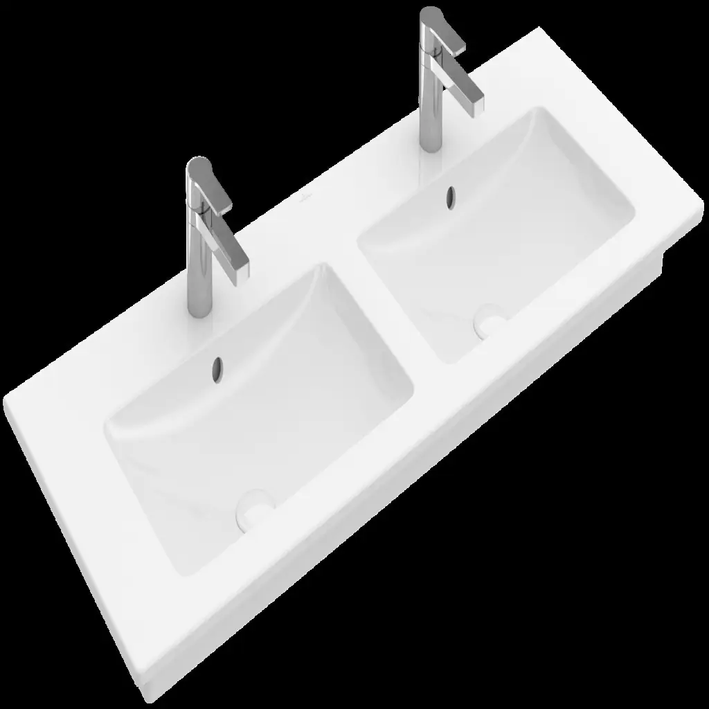 Schrank- Doppelwaschtisch 130x50cm