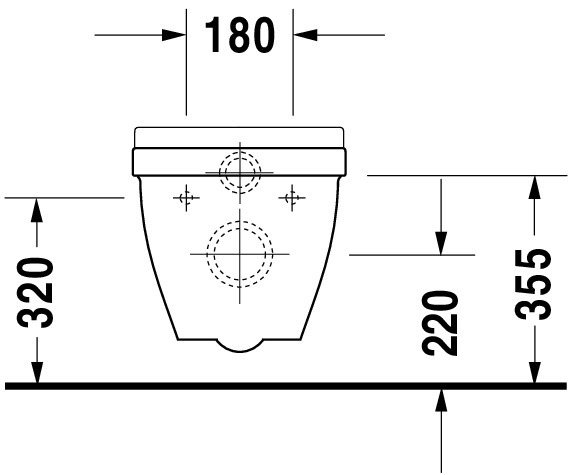 Duravit STARCK 3 Wandtiefspül- WC